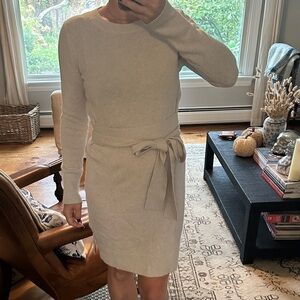 Club Monaco Gray Cashmere Blend Long Sleeve Sweater Dress